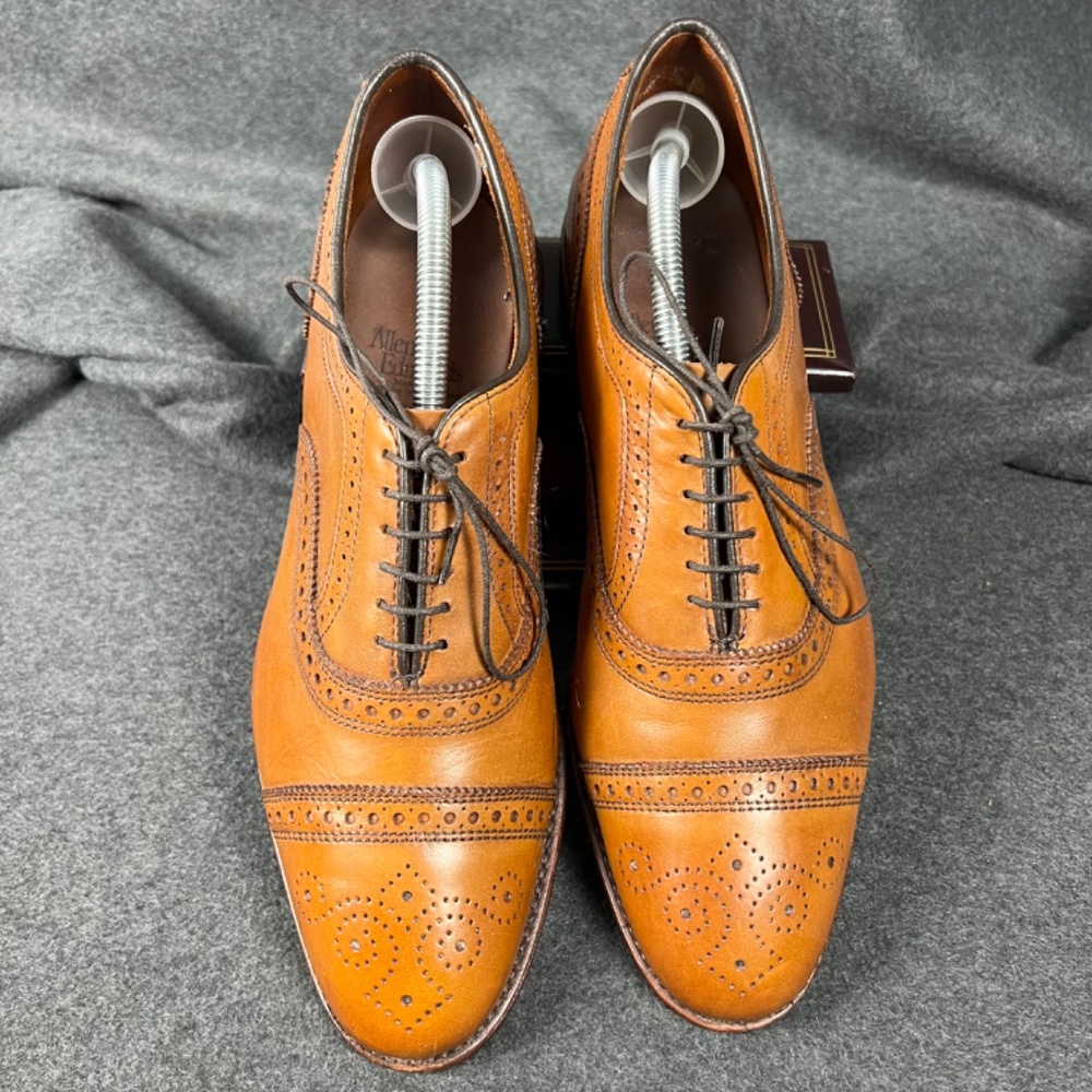 Allen Edmonds Strand Cap Toe Oxford in Walnut Mens 9.5D pre-owned excellent